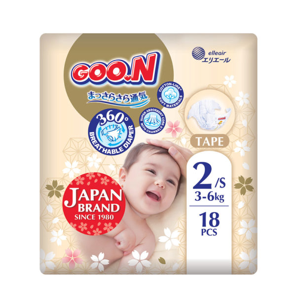 Goo.N Premium Soft пелени размер 2 3-6кг 18 бр.