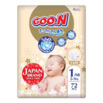 Goo.N Premium Soft пелени размер 1 2-5кг 72 бр.