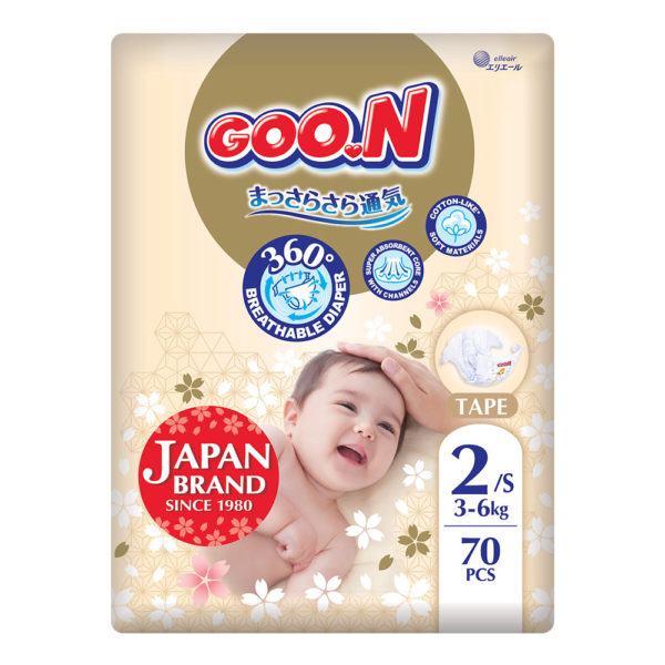 Goo.N Premium Soft пелени размер 2 3-6кг 70 бр.