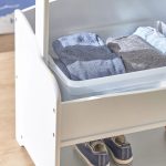 Дървена Стойка за Детски Дрехи, Етажерка с Рафтове за Съхранение - WHITE/GREY - Image 16