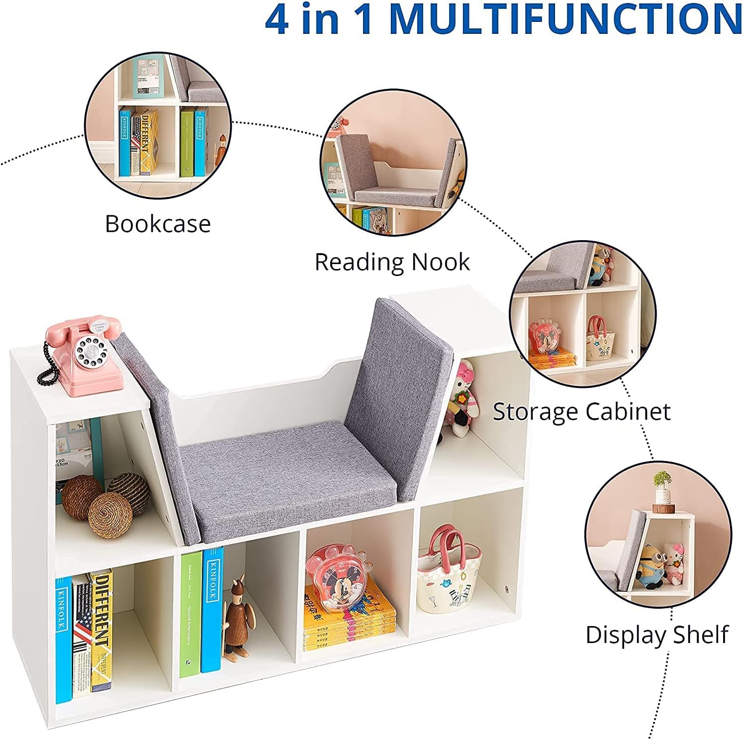 3-v-1-detska-etazherka-biblioteka-i-peyka-6-otdelenia-za-sahranenie-na-igrachki-i-knizhki-podarak-za-nad-3-godishni-detsa-JWTR-3153-9_dca45dd3-4791-49be-b297-841fe26a6e02 3 в 1 Детска Етажерка, Библиотека и Пейка, 6 Отделения за Съхранение на Играчки и Книжки, Подарък за 3+ години - Image 7