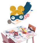 Комплект 2 броя стикери SUPER GIRL за декорация на детска стая, стена, прозорец, мебели - Image 2