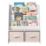 Детски Дървен Органайзер 2 в 1, Етажерка за Книжки и Кутии за Съхранение на Играчки - Image 2