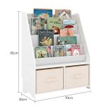 Детски Дървен Органайзер 2 в 1, Етажерка за Книжки и Кутии за Съхранение на Играчки - Image 6