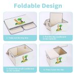 Комплект 2 броя Сгъваеми Кутии за Съхранение с Капак и Дръжки - GIRAFFE,  за Детски Играчки, Книжки, Дрехи - Image 6