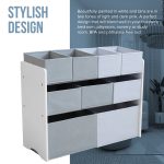 Органайзер за Играчки, Етажерка за Детска Стая, Шкаф, Секция с Кутии за Съхранение - Бяло, Сиво - Image 10