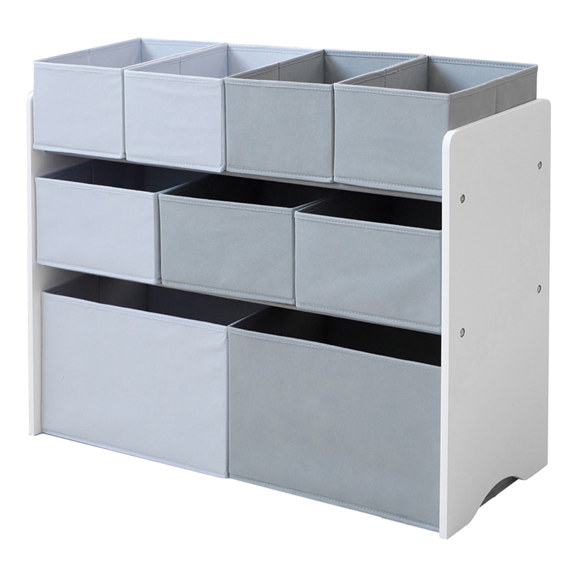 Organayzer-za-Igrachki-Etazherka-za-Detska-Staya-Shkaf-Sektsia-s-Kutii-za-Sahranenie-Byalo-Sivo-JWTR-3090-1_fe71f357-d03e-4da7-9554-9ff210094581 Органайзер за Играчки, Етажерка за Детска Стая, Шкаф, Секция с Кутии за Съхранение - Бяло, Сиво - Image 1