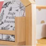 Детско Легло Къщичка GINGER HOME, Монтесори, Двуетажно, Пързалка, Черна Дъска, Подматрачна Рамка 90х200 см - Image 6