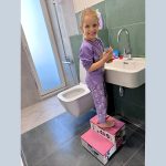 Детско Столче GINGER HOME, Дървено Стъпало на 2 Нива, Стълба за Детска Стая, розово, SUPER GIRL - Image 8