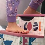 Детско Столче GINGER HOME, Дървено Стъпало на 2 Нива, Стълба за Детска Стая, розово, SUPER GIRL - Image 9