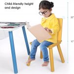 Детска Дървена Маса с 2 Столчета, Комплект - за Игра, Рисуване, Хранене - GHOSTS - Image 5