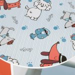 Детска Дървена Маса, Кръгла с 4 Стабилни Столчета, Комплект с Компактен Дизайн - DOGS - Image 3