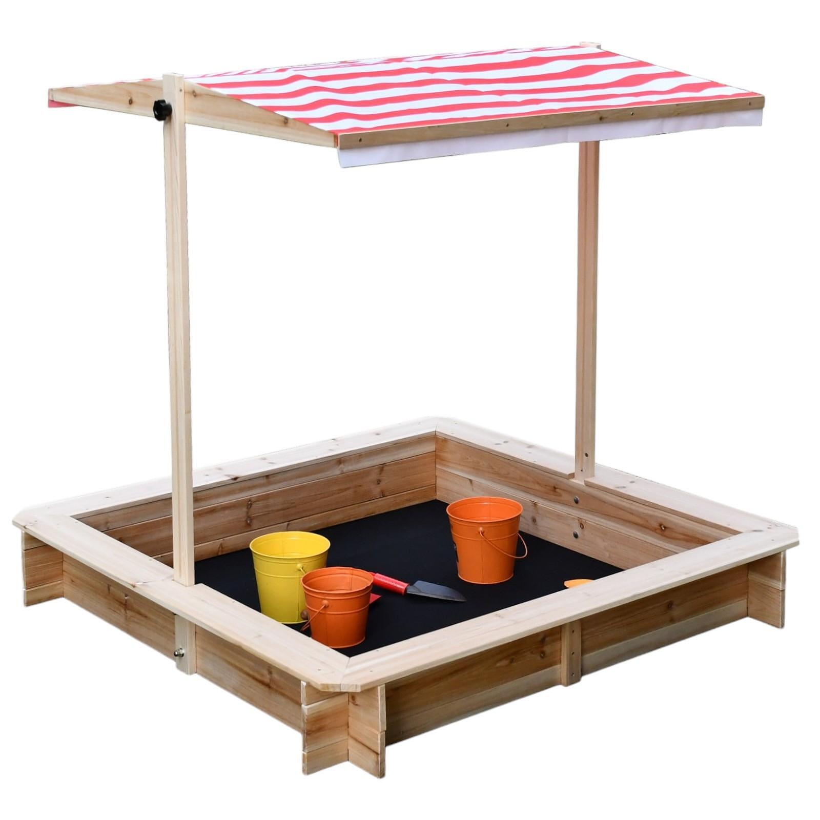 detksi-pyasachnik-ginger-home-reguliruem-pokriv-uv-zashtita-117x117x113-darven-igra-na-otkrito-C766-2_a86d2be9-7501-4a9e-b7a8-3b8638910af9 Детски Пясъчник GINGER HOME с Регулируем Покрив с UV Защита, 117x117x113 см, Дървен – Идеален за Игра на Открито - Image 1