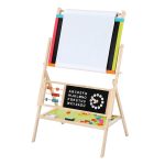 Детска Дървена Дъска, Статив 3 в 1 - Черна дъска, Магнитна Дъска, Бяла Дъска с Аксесоари - Image 3