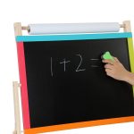 Детска Дървена Дъска, Статив 3 в 1 - Черна дъска, Магнитна Дъска, Бяла Дъска с Аксесоари - Image 6