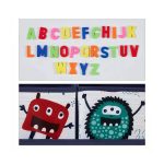 Детска Дървена Дъска с Магнити на Стойка, за Учене, Рисуване и Съхранение - MONSTER - Image 9