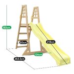 Детска Дървена Катерушка с Пързалка 2.2 м GINGER HOME, За Игра на Двора - Image 7