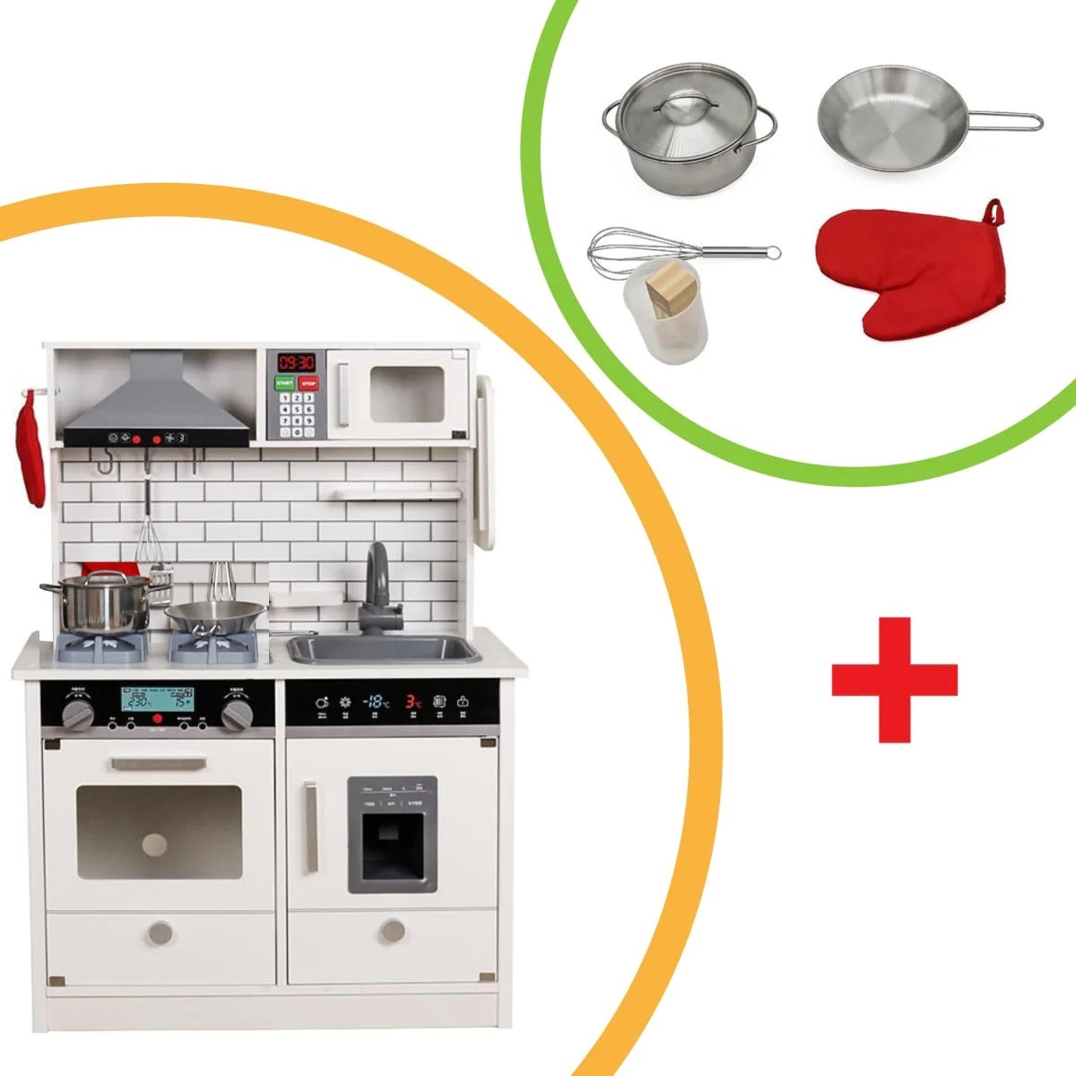 detska-darvena-kuhnya-ginger-home-sas-zvuk-svetlina-byala-w10c493j-12_6a99e178-232e-4d73-b624-24b77cec2c58 Детска Дървена Кухня GINGER HOME със Звук, Светлина, Бяла W10C493J - Image 8