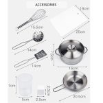 Детска Дървена Кухня GINGER HOME със Звук, Светлина, Бяла W10C493J - Image 5