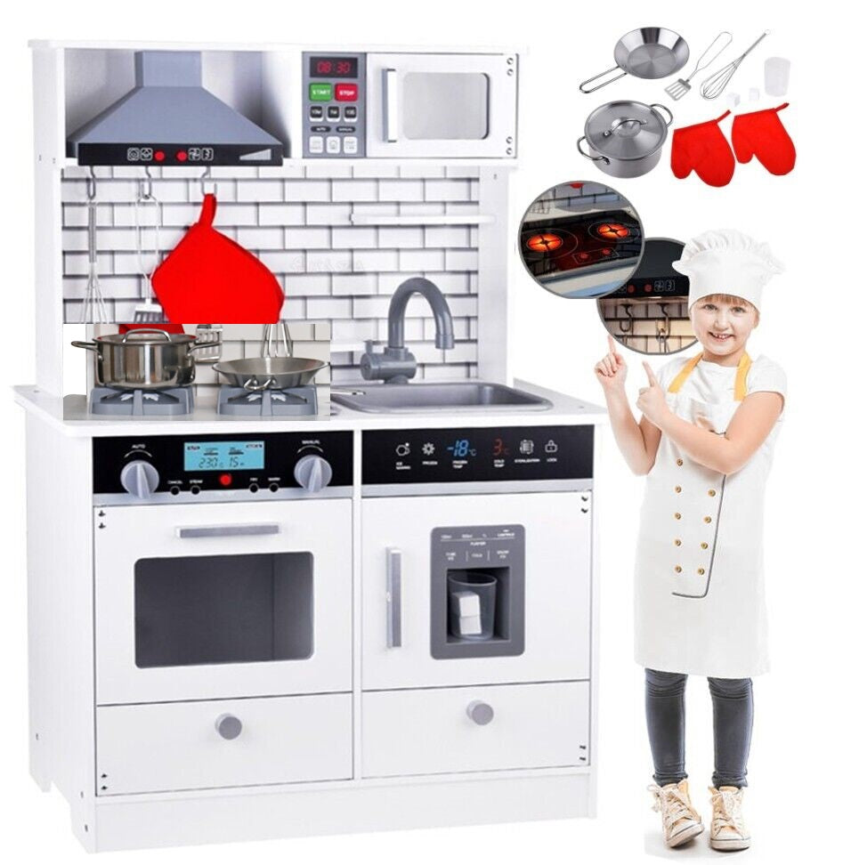 detska-darvena-kuhnya-ginger-home-sas-zvuk-svetlina-byala-w10c493j_63cce58e-5f9e-4c8b-affe-b40e1c3e558f Детска Дървена Кухня GINGER HOME със Звук, Светлина, Бяла W10C493J - Image 2