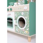 Детска Дървена Кухня GINGER HOME – Винтидж Стил с Електронни Котлони, Светлини, Звуци и Функционални Аксесоари, 91x31x90 см - Image 7