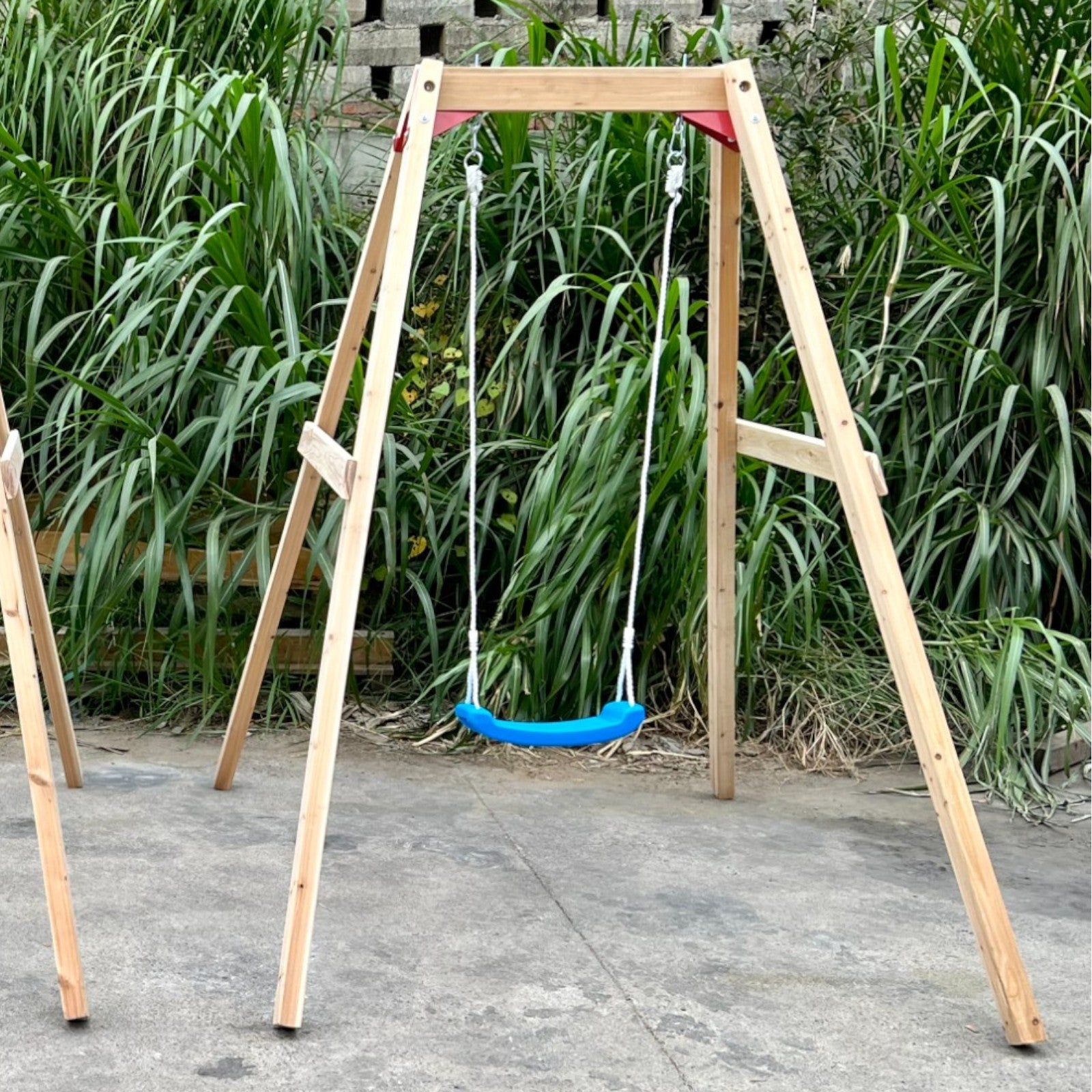 detska-darvena-lyulka-ginger-home-156x200x201-bezopasna-igra-na-otkrito-C672-5 Детска Дървена Люлка GINGER HOME, 156x200x201 см, Безопасна Игра на Открито - Image 6