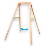 Детска Дървена Люлка GINGER HOME, 156x200x201 см, Безопасна Игра на Открито - Image 9