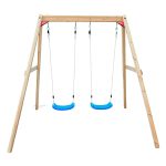 Детска Дървена Люлка GINGER HOME за Градина, Двойна, 225x200x201 см - Image 2