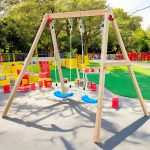 Детска Дървена Люлка GINGER HOME за Градина, Двойна, 225x200x201 см - Image 5