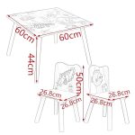 Детска Дървена Маса и Столчета GINGER HOME с Морски Животни - Комплект за Рисуване, Игра, Учене и Хранене - Image 18