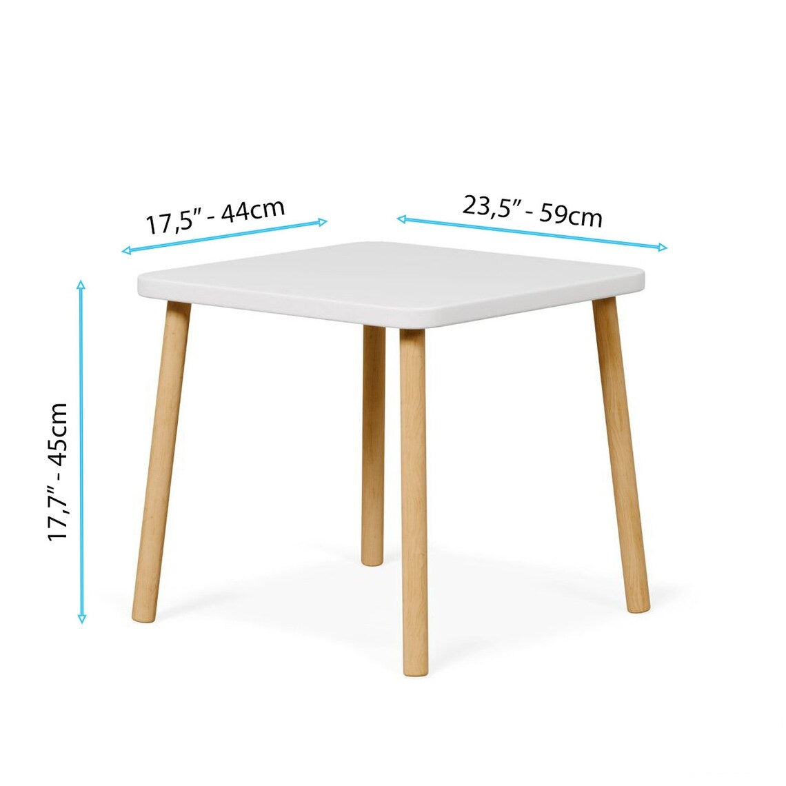 detska-darvena-masa-s-2-stolcheta-BUNNY-komplekt-za-uchene-risuvane-igra-hranene-za-detska-staya-byal-TF6176-15 Детска Дървена Маса с 2 Столчета BUNNY, Комплект за Учене, Рисуване, Игра, Хранене, за Детска Стая, Бял - Image 16