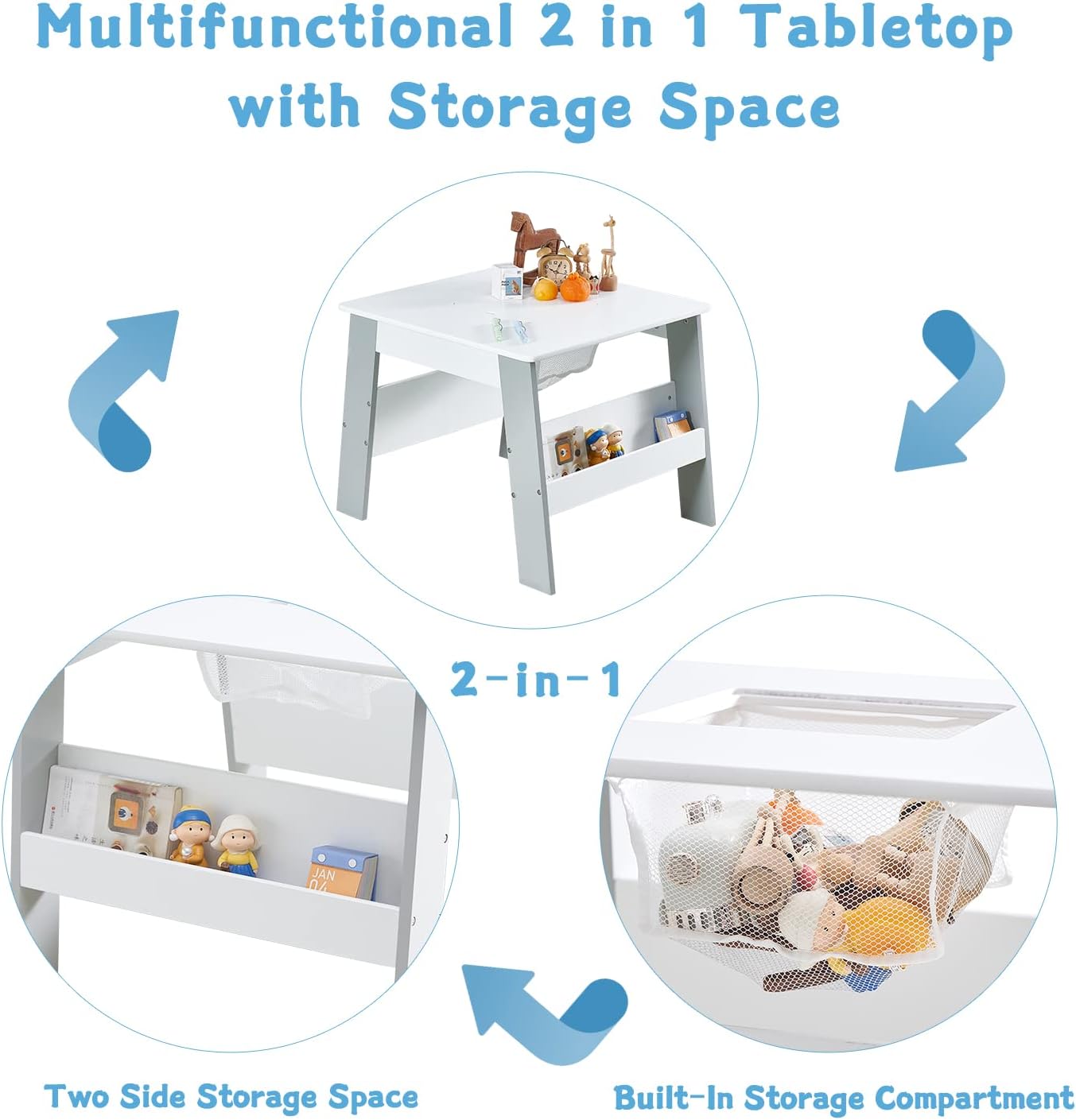 detska-darvena-masa-s-2-stolcheta-s-konteyner-za-igrachki-konstruktori-i-myasto-za-sahranenie-na-knizhki-byalo-sivo-TF6266-11 Детска Дървена Маса с 2 Столчета, с контейнер за играчки, конструктори и място за съхранение на книжки - Бяло/Синьо - Image 6