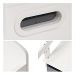 Детска Дървена Пейка, Бюро и Органайзер - 3 в 1 с Място за Съхранение - Бяло и Сиво - Image 10