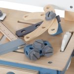 Детска Дървена Работилница с Инструменти, GINGER HOME, Синя, 46х26х67cm - Image 7