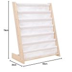 Детска Етажерка за Книги Дърво GINGER HOME, 6 Рафта, Монтесори 64x30x79 см - Image 6