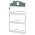 Детска Етажерка за Книги и Играчки GINGER HOME – Къщичка, 3 Рафта, Дърво, 60x12x106 см - Image 2