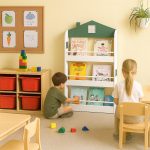 Детска Етажерка за Книги и Играчки GINGER HOME – Къщичка, 3 Рафта, Дърво, 60x12x106 см - Image 11