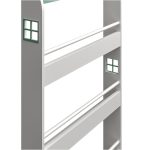 Детска Етажерка за Книги и Играчки GINGER HOME – Къщичка, 3 Рафта, Дърво, 60x12x106 см - Image 5