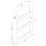 Детска Етажерка за Книги и Играчки GINGER HOME – Къщичка, 3 Рафта, Дърво, 60x12x106 см - Image 7