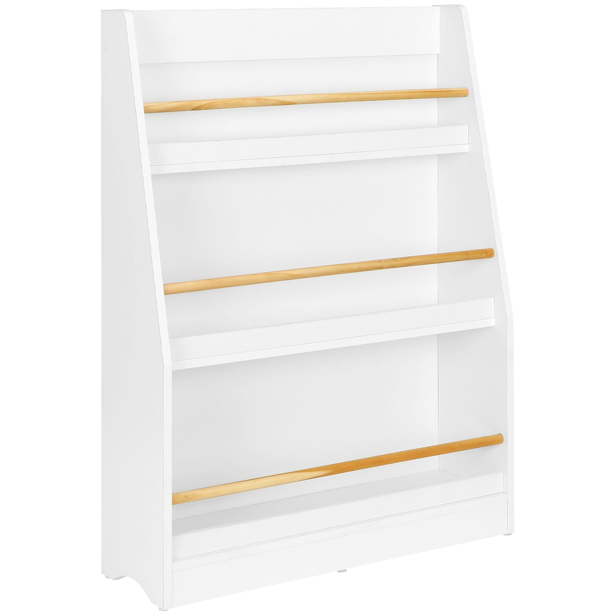 detska-etazherka-ginger-home-darven-organayzer-za-knizhki-i-igrachki-byal-cvyat-za-uyutnata-detska-staya-TF6142-W-2 Детска Етажерка GINGER HOME, Дървен Органайзер за Книжки и Играчки, Бял Цвят, за Уютната Детска Стая - Image 3