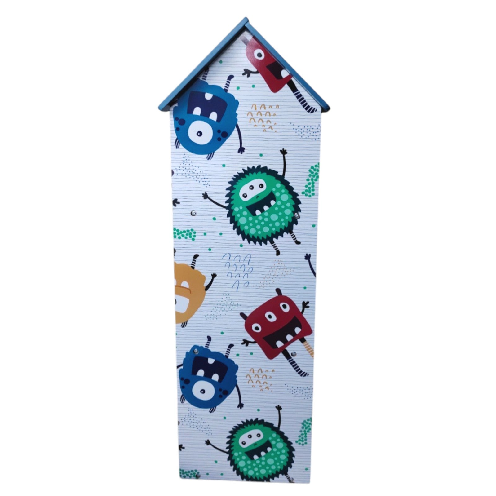 detska-etazherka-ginger-home-kashtichka-monster-sinya-za-sahranenie-na-igrachki-i-knizhki-TF5865-11 Детска етажерка GINGER HOME - Къщичка MONSTER, Синя за съхранение на играчки и книжки - Image 4