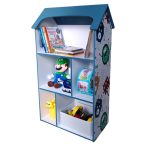 Детска етажерка GINGER HOME - Къщичка MONSTER, Синя за съхранение на играчки и книжки - Image 10