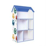 Детска етажерка GINGER HOME - Къщичка MONSTER, Синя за съхранение на играчки и книжки - Image 17