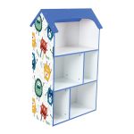 Детска етажерка GINGER HOME - Къщичка MONSTER, Синя за съхранение на играчки и книжки - Image 21