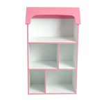 Детска етажерка GINGER HOME - Къщичка SUPER GIRL, Розова за съхранение на играчки и книжки - Image 4