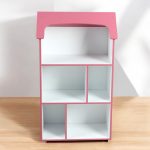 Детска етажерка GINGER HOME - Къщичка SUPER GIRL, Розова за съхранение на играчки и книжки - Image 8