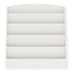 Детска Етажерка GINGER HOME, Органайзер с Рафтове за Книжки и Списания, Дървена, Бяла, 80х30х80 см. - Image 2