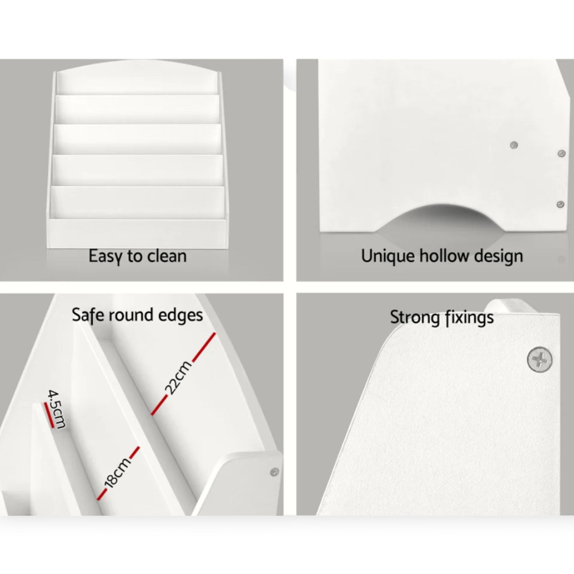 detska-etazherka-ginger-home-oraganayzer-s-raftove-za-knizhki-i-spisania-darvena-byala-80h30h80-sm-JWTR-3241-10 Детска Етажерка GINGER HOME, Органайзер с Рафтове за Книжки и Списания, Дървена, Бяла, 80х30х80 см. - Image 11