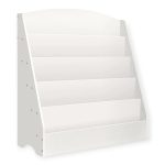 Детска Етажерка GINGER HOME, Органайзер с Рафтове за Книжки и Списания, Дървена, Бяла, 80х30х80 см. - Image 3