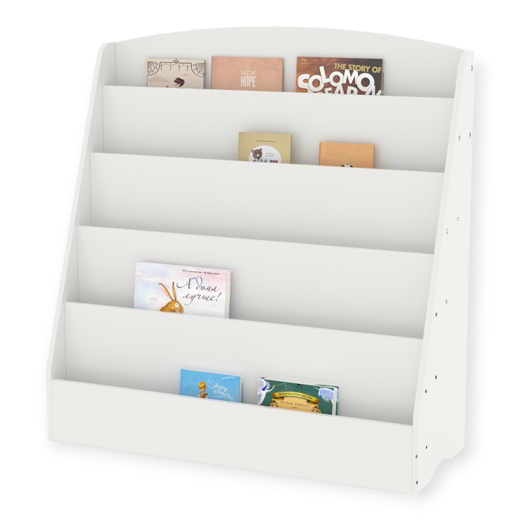 detska-etazherka-ginger-home-oraganayzer-s-raftove-za-knizhki-i-spisania-darvena-byala-80h30h80-sm-JWTR-3241 Детска Етажерка GINGER HOME, Органайзер с Рафтове за Книжки и Списания, Дървена, Бяла, 80х30х80 см. - Image 1
